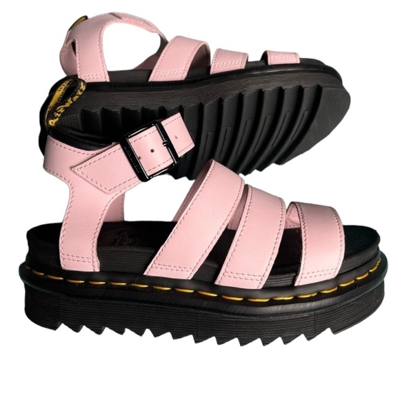 DR. MARTENS Blair Hydro Leather Strap Sandals in Peach Beige Pisa Size 7 - Picture 6 of 7